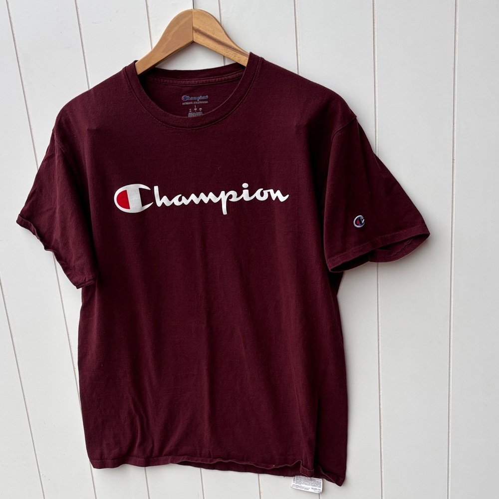 Champion maroon Tee! Men’s Large - Picture 1 of 5
